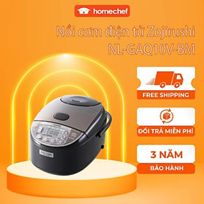Nồi cơm điện tử Nhật Bản Zojirushi 1L NL-GAQ10V-BM, 610W, sản xuất tại Nhật, bảo hành 3 năm| HÀNG CHÍNH HÃNG