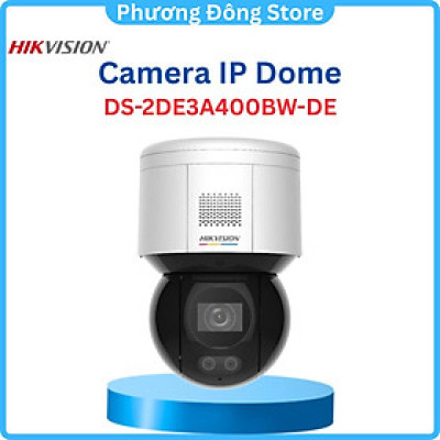 Camera IP Speed Dome Mini 2MP ColorVu HIKVISION DS-2DE3A400BW-DE F1 T5 Đàm thoại 2 chiều, màu ban đêm ,.-Hàng chính hãng