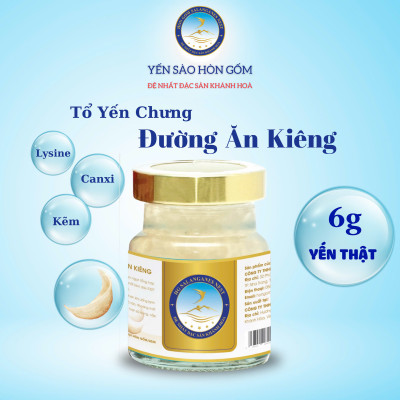 [Hộp QT 6 Hũ] Tổ Yến Sào Chưng Đường Ăn Kiêng - Yến Sào Hòn Gốm Chính Hiệu Khánh Hoà - HGKNEST