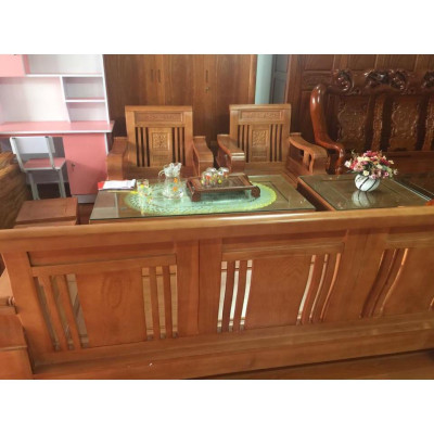 Bộ ghế đối cuốn thư gỗ sồi Nga BG041