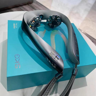 Máy mát-xa Cổ SKG P7-Pro massage xung điện, con xoay vật lý,chườm nóng hồng ngoại, mang đi làm, đi công tác, du lịch tiện lợi giảm stress, đau mỏi