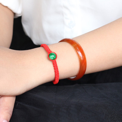 Vòng Tay Kết Dây Hạt Cẩm Thạch Sơn Thuỷ Ngọc Quý Gemstones GA11