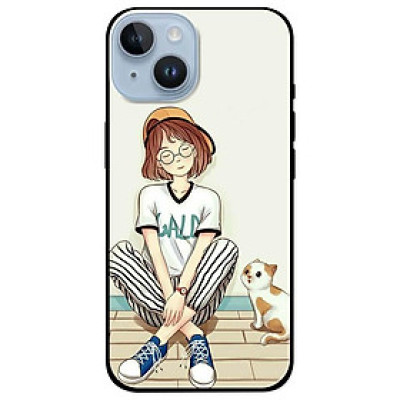 Ốp lưng dành cho Iphone 14 - Iphone 14 Plus - Iphone 14 Pro - Iphone 14 Pro Max - Cô Gái Và Mèo