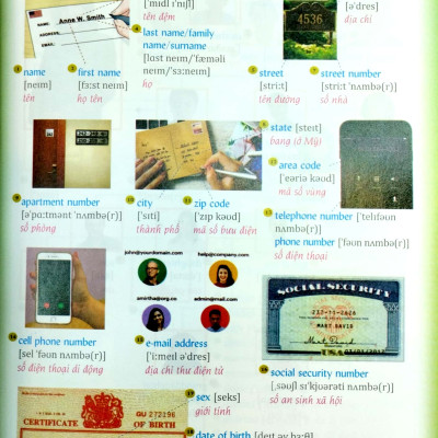 Từ Vựng Tiếng Anh Bằng Hình Theo Chủ Đề