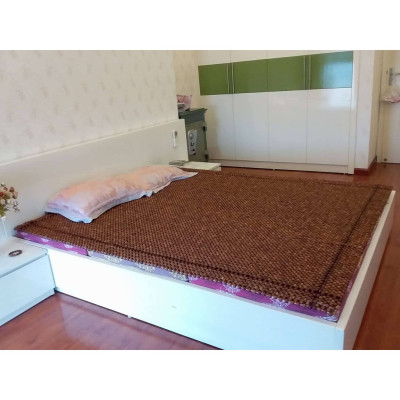 Chiếu Hạt Gỗ Hương Đỏ Cao Cấp - Kích Thước 1,2mx1,9m hạt 1.2cm ( video , hình thật )