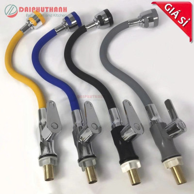 Vòi Rửa Chén Bát Nước Lạnh Tăng Áp 2 Chế Độ Xoay 360 Cần Bẻ - Vòi nhựa ABS giá sỉ nhiều màu
