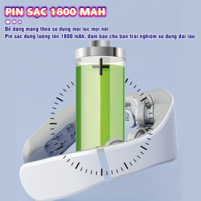 Máy massage cổ xung điện 8D Nikio NK-131 - Rung nóng kết hợp ánh sáng sinh học