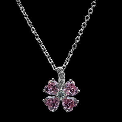 Dây Và Mặt Dây Chuyền Bạc Hiểu Minh DMD015P cỏ 4 lá