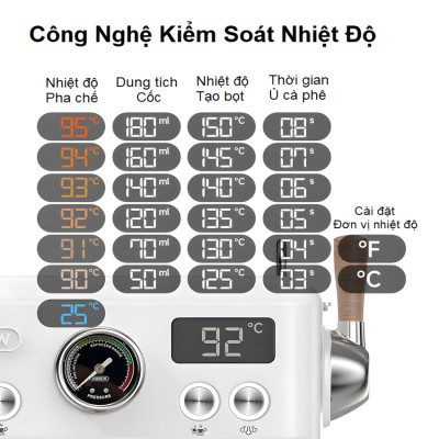 Máy pha cà phê Espresso chuyên nghiệp HiBREW H10 Plus Thương hiệu cao cấp Mỹ 1230W, Áp suất 20 Bar - Hàng Nhập Khẩu (Bảo Hành 12 Tháng)