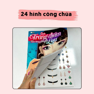 Sách - Trang Điểm Thần Tượng Hàn Quốc Lisa (Hơn 100 Stickers) - Megabook