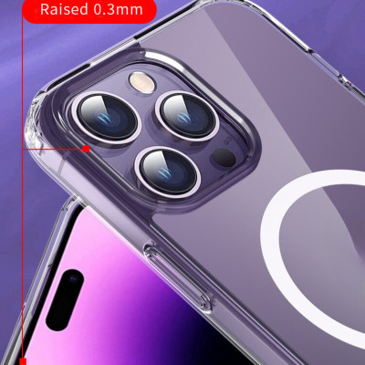 Ốp Lưng Trong Suốt Hỗ Trợ Sạc Từ Tính (MAG.SAFE) Dành Cho iPhone 15 Pro Max / 15 Pro / 15 Plus / 15, MIPOW TRANSPARENT - HÀNG CHÍNH HÃNG