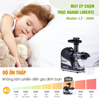 Máy Ép Chậm Đa Năng Lorente LT-2066, ép nguyên chất, động cơ dây đồng 100% BỀN BỈ-Hàng chính hãng