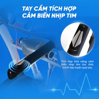 Máy Chạy Bộ Lifesport LS-6, Máy Chạy Bộ Có Tay Cầm Cảm Biến Nhịp Tim, Vùng Chạy Rộng Rãi  Với 7 Lớp Chống Trượt