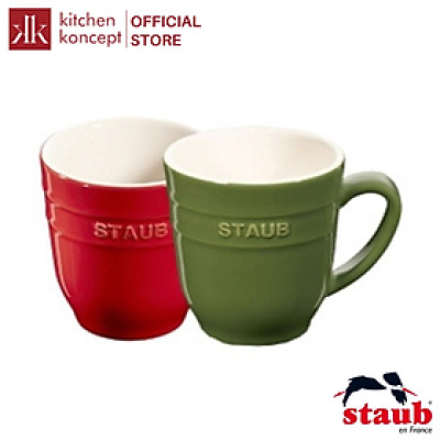 Staub - Ly Gốm 350ml - Đỏ/ Xanh rêu/ Xanh đen