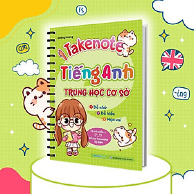 Sách - Sổ Tay Takenote Tiếng Anh Trung Học Cơ Sở (Gáy Lò Xo) - Megabook
