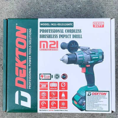 MÁY KHOAN ĐỘNG LỰC DÙNG PIN 21V DEKTON M21-ID13120ATC - HÀNG CHÍNH HÃNG