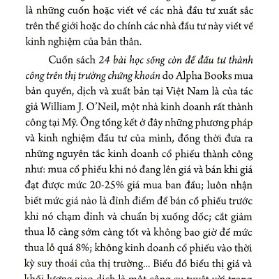 24 Bài Học Sống Còn Để Đầu Tư Thành Công Trên Thị Trường Chứng Khoán (Quà Tặng Card đánh dấu sách đặc biệt)