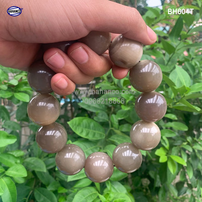 Vòng sừng bò Châu Phi trắng Massage tay giúp giảm căng thẳng (BH604T) lưu thông khí huyết, phát tán âm khí - Tĩnh Tâm, An Yên