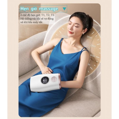 Máy massage bàn tay pin sạc Nikio NK-330 - Không dây hoạt động điện áp suất không khí và nén nhiệt