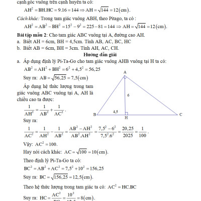 BÀI TOÁN QUA CÁC KÌ THI HỌC SINH GIỎI VÀ LUYỆN THI VÀO LỚP 10 CHUYÊN HÌNH HỌC 9_KV