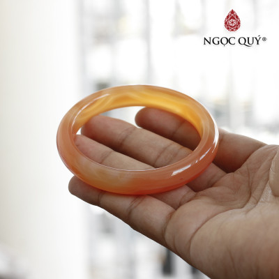 Vòng chalcedony bản hẹ dày 7-8mm - Ngọc Quý Gemstones