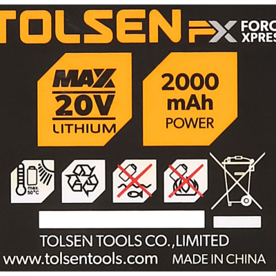 MÁY KHOAN PIN 2 TỐC ĐỘ 10MM 20V (2 PIN) TOLSEN- HÀNG CHÍNH HÃNG