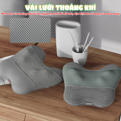 Gối massage lưng và cổ vai gáy hồng ngoại Booster Boluojun ST-1203