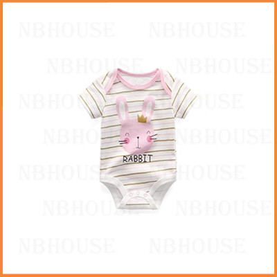 Bộ Đồ Bodysuit Liền Thân Ngắn Tay Cho Bé Gái Sơ Sinh Từ 0-3 Tháng Tuổi