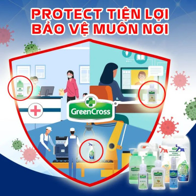 GEL rửa tay kháng khuẩn vượt trội Green Cross Total Defense 5 Lít Tiết Kiệm