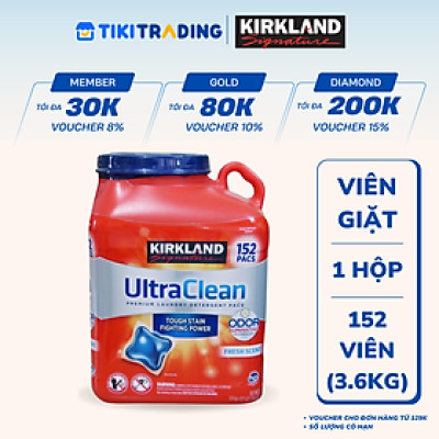 Viên giặt Kirkland Signature Premium Hộp 152 viên
