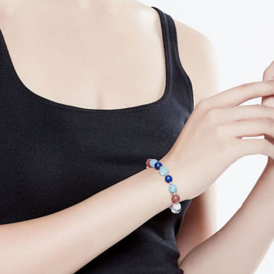 Vòng Tay Thạch Anh Đa Sắc 8mm Mix 10mm Ngọc Quý Gemstones VT150