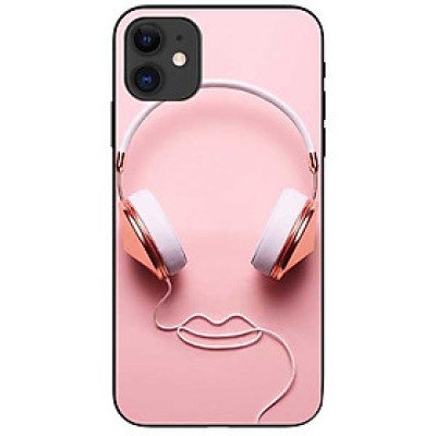 Ốp lưng dành cho Iphone 12 Mini Tai Nghe Hồng
