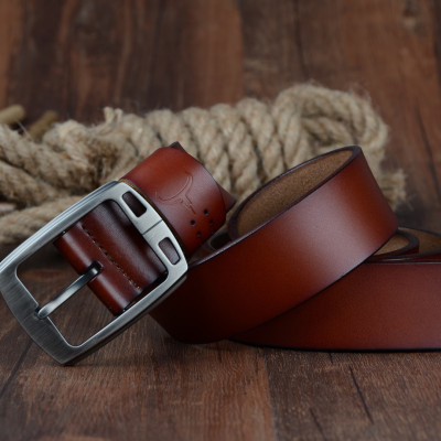 Thắt Lưng Da Bò Chính hãng COWATHER XF001 Nâu Vàng