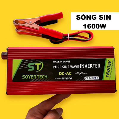 Bộ Kích Điện Sóng Sin Chuẩn 12V-220V – Inverter Nhật Bản 1600W, Loại Xịn, Siêu Bền