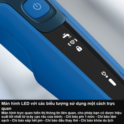 Máy cạo râu khô và ướt Philips S5466/03, pin Li-ion, thời gian sử dụng 17 lần cạo ( 50 phút) - Hàng chính hãng, bảo hành 24 tháng