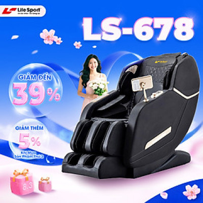 Ghế Massage Toàn Thân Giá Rẻ Lifesport LS-678,Ghế Massage Với 20 Bài Massage Tự Động Chuyên Nghiệp, BH 6 Năm