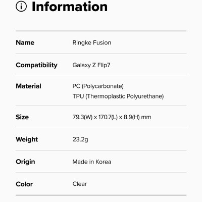 Ốp lưng cho Samsung Galaxy Z Flip 7 RINGKE Fusion - Hàng Chính Hãng