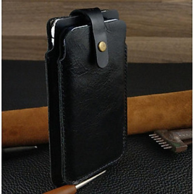 Bao da để 2 điện thoại cho Iphone 12 pro max, 13 pro max, 14 pro max da bò thật