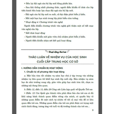 Sách - Hướng Dẫn Thực Hiện Hoạt Động Giáo Dục Ngoài Giờ Lên Lớp - Lớp 9 (Dùng Chung Cho Các Bộ SGK Hiện Hành) HA