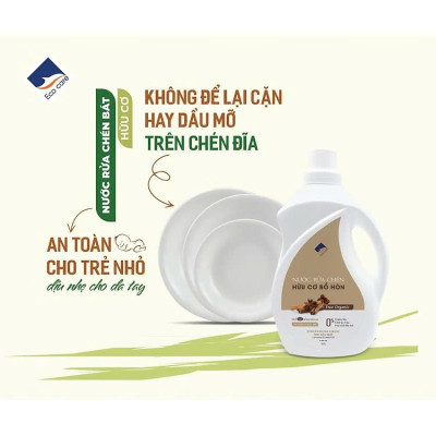 Nước rửa chén hữu cơ Bồ hòn Ecocare Chai 2000ml