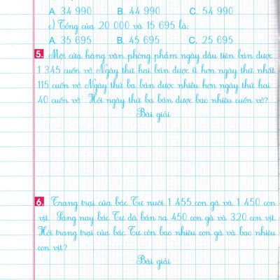 Luyện Tập Toán 4 Quyển 1 - Trình Bày Trên Giấy Ô Li (Bộ Sách Chân Trời Sáng Tạo) _HA