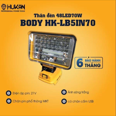 THÂN ĐÈN 48 LED 70W BODY HK-LB5IN70 HUKAN - HÀNG CHÍNH HÃNG