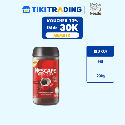 Cà phê hòa tan kết hợp rang xay NESCAFÉ RED CUP 200g