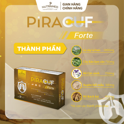 Viên uống Piracuf Forte hỗ trợ cho viêm đường hô hấp mãn tính (30 viên) - Nutramed