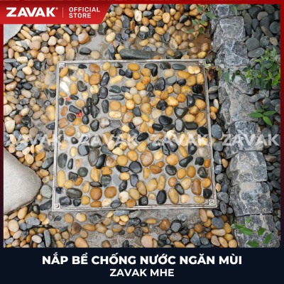 Nắp bể ngầm chống nước ngăn mùi inox ZAVAK MHE*-60 / KT 60x60cm, lát gạch 3cm, tải 500kg