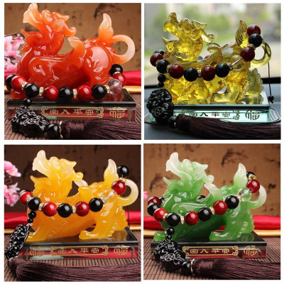 Tượng Tỳ Hưu Để Bàn Tặng Kèm Chuỗi Hạt Để Bàn Làm Việc, Xe Hơi