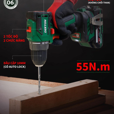 MÁY KHOAN PIN 21V DEKTON M21-D1055BL - HÀNG CHÍNH HÃNG