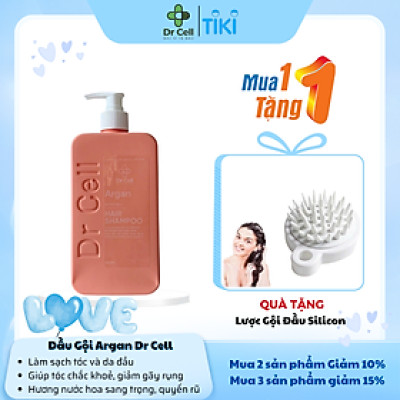 Dầu Gội Đầu Argan Dr Cell 400ml làm sạch da đầu nuôi dưỡng tóc phục hồi tóc hư tổn - Hàng Chính Hãng