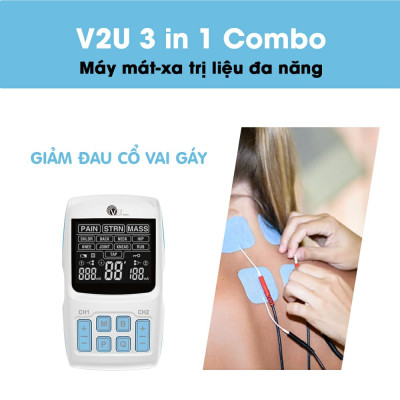 !!!SALE OFF!!! Máy Mát - Xa Trị Liệu Đa Năng ( V2U 3IN1 Combo). Chính hãng V2U Việt Nam