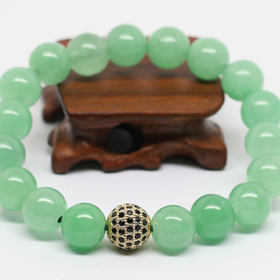 Vòng Cẩm Thạch Xanh Lý 10mm Mix Charm Ngọc Quý Gemstones VT91